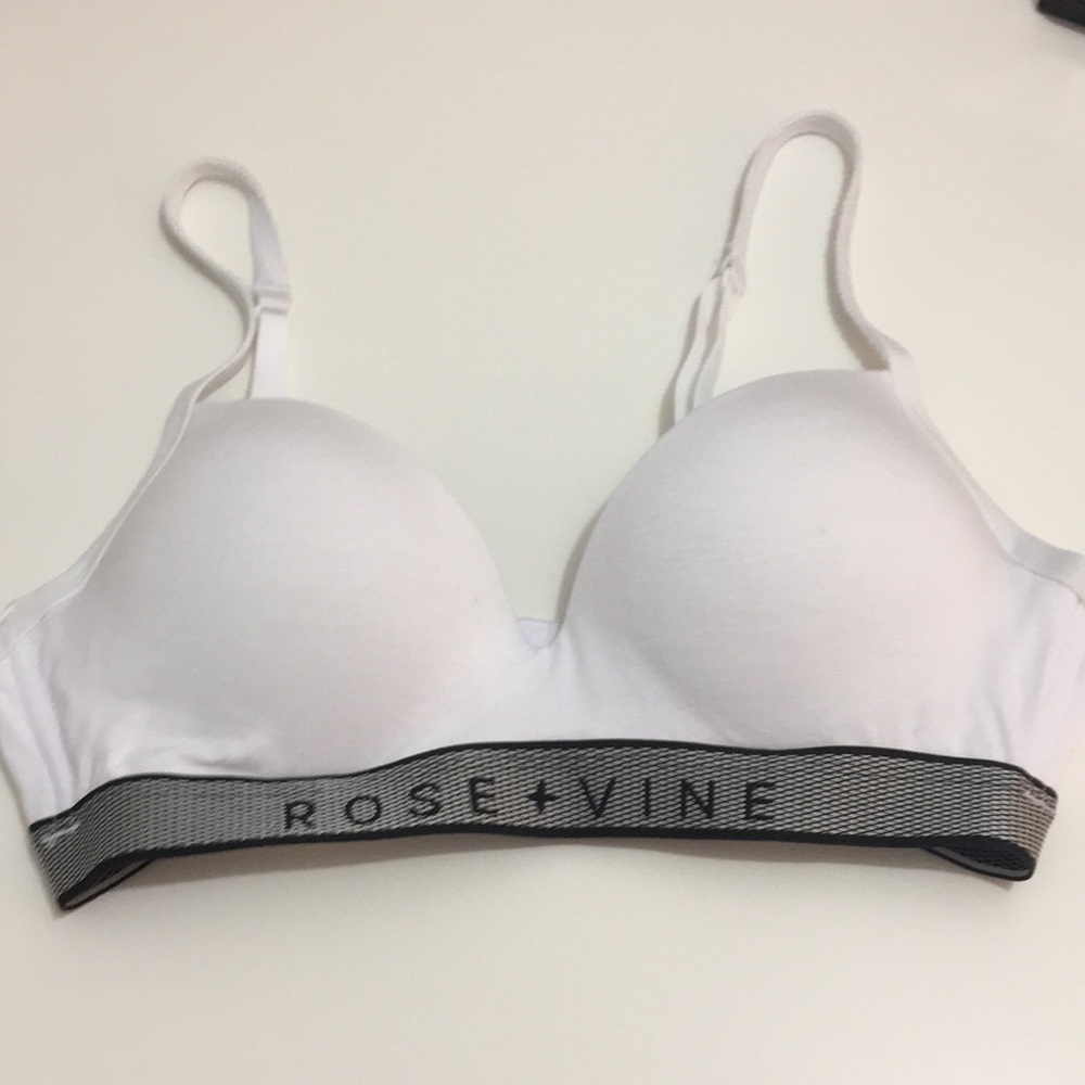 Black and white push up bra